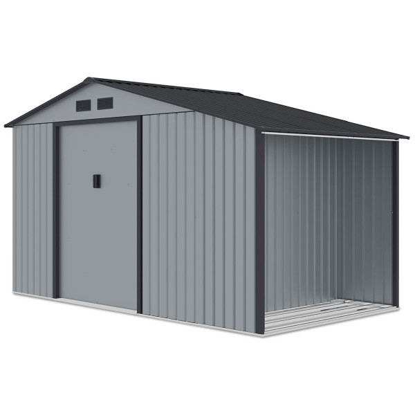 Domek narzędziowy drewutnia MADISON 342x191cm Light Grey