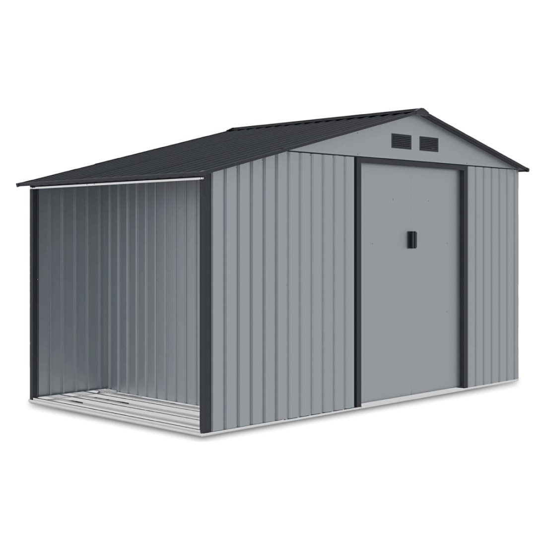 Domek narzędziowy drewutnia MADISON 342x191cm Light Grey - HARDMAISTER