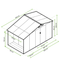 Rycina z wymiarami domku narzędziowego MADISON 342x191cm Light Grey
