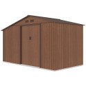 Widok boczny na domek narzędziowy MADISON 342x191cm Walnut