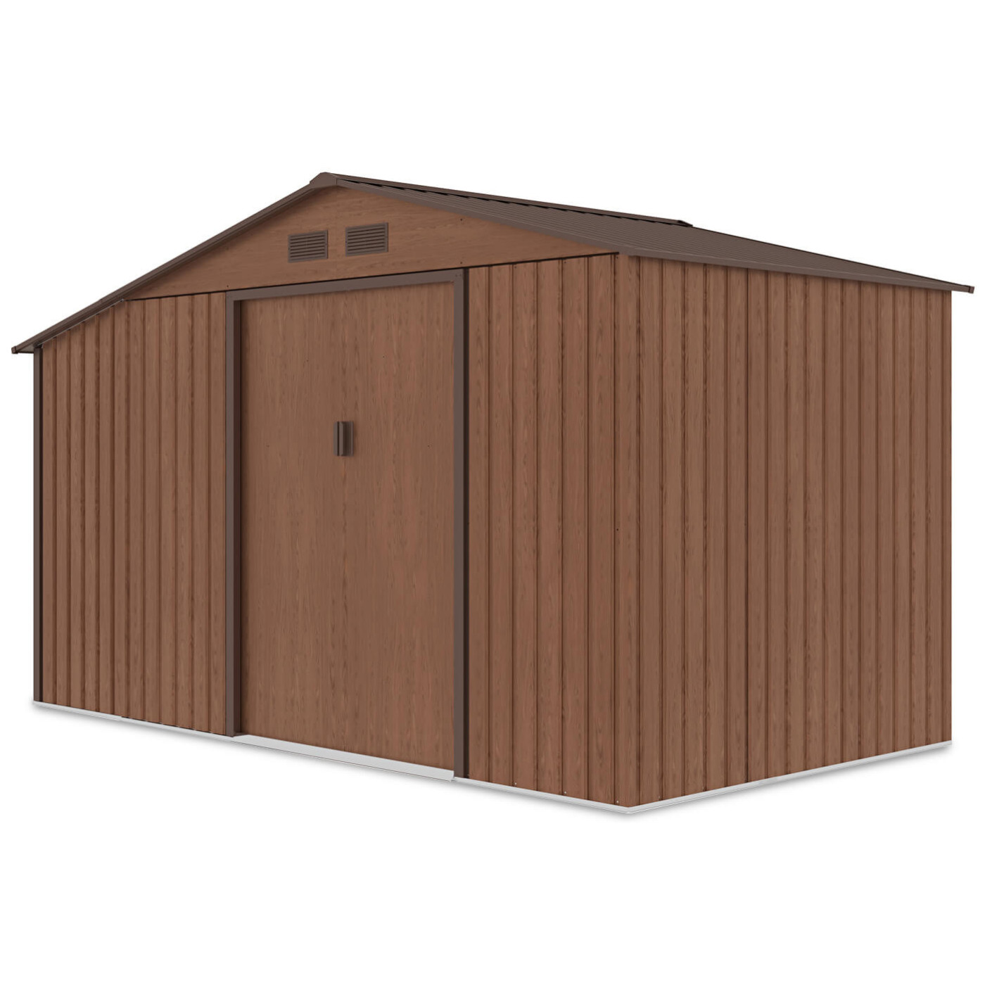 Widok boczny na domek narzędziowy MADISON 342x191cm Walnut