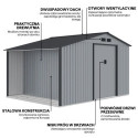MADISON 11x8 METAL SHED LIGHT GREY