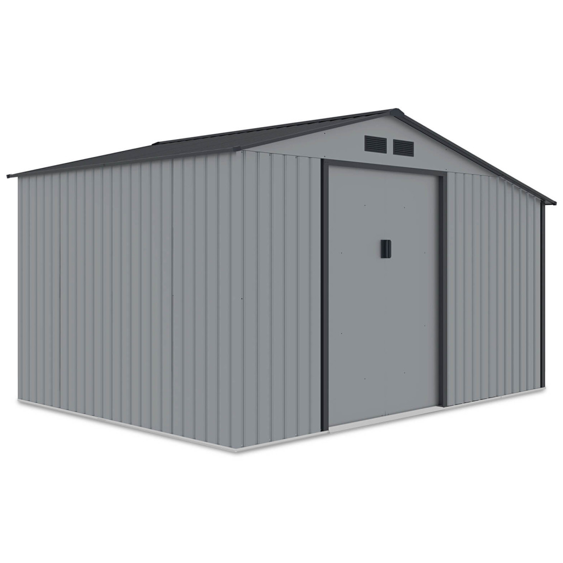 Widok boczny na domek narzędziowy MADISON 342x255cm Light Grey