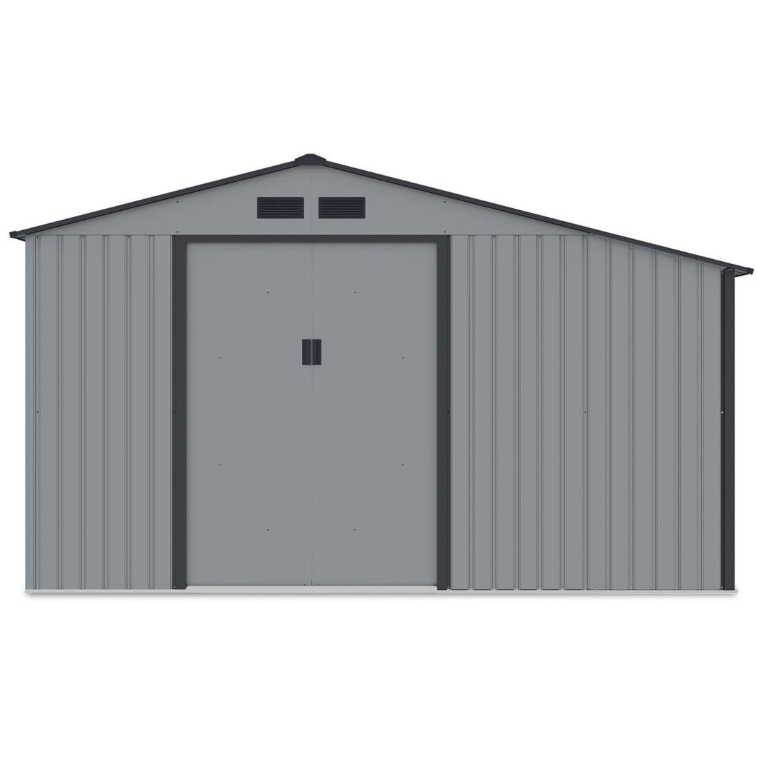 Przód domku ogrodowego MADISON 342x255cm Light Grey