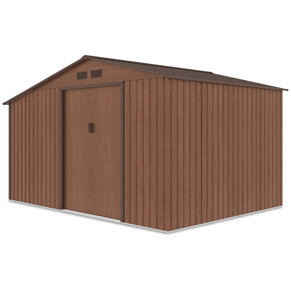 Widok na boczną ścianę domku narzędziowego MADISON 342x255cm 