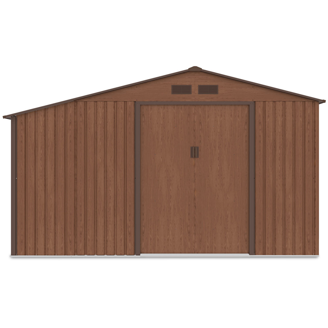 Przednia ściana domku narzędziowego MADISON 342x255cm Walnut