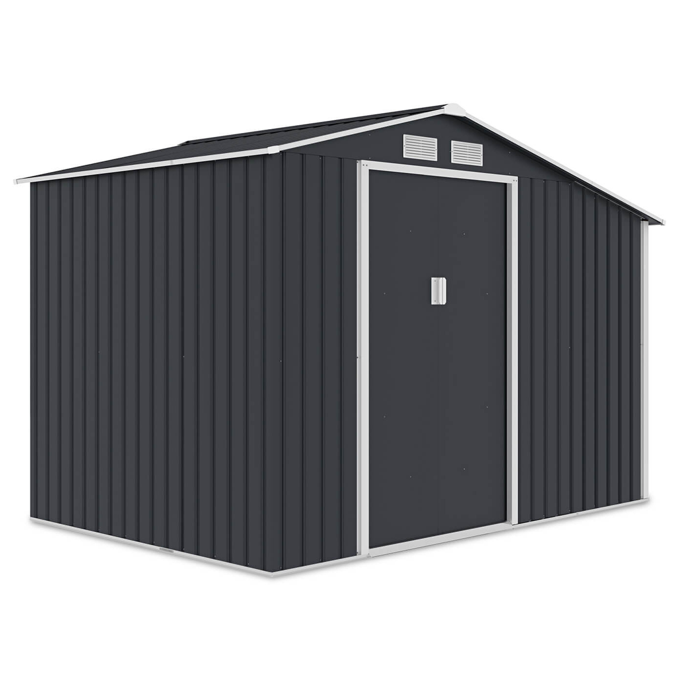 Domek ogrodowy z drewutnią MADISON 278x191cm Cold Grey - Hardmaister