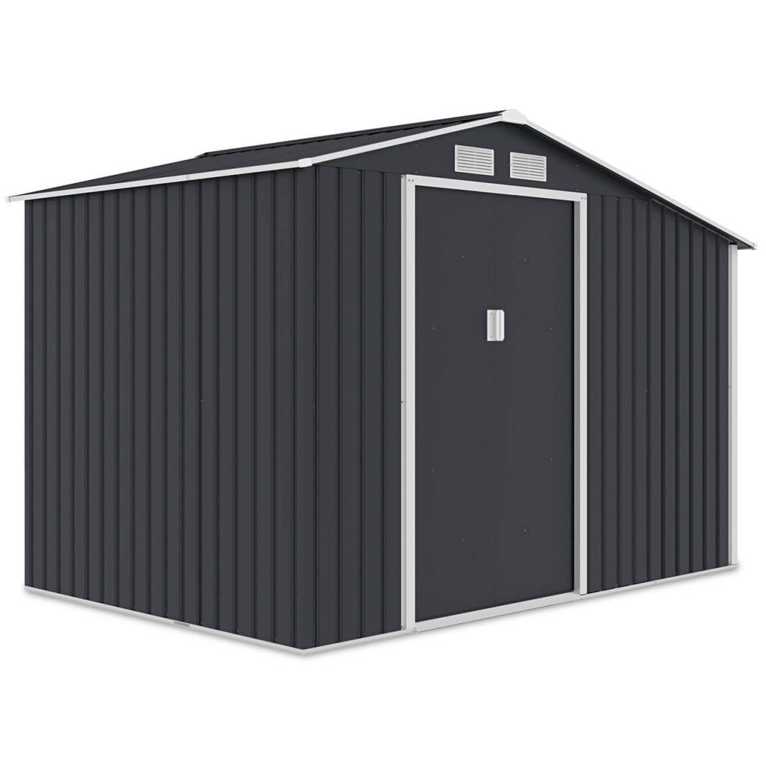 Domek ogrodowy z drewutnią MADISON 278x191cm Cold Grey - Hardmaister