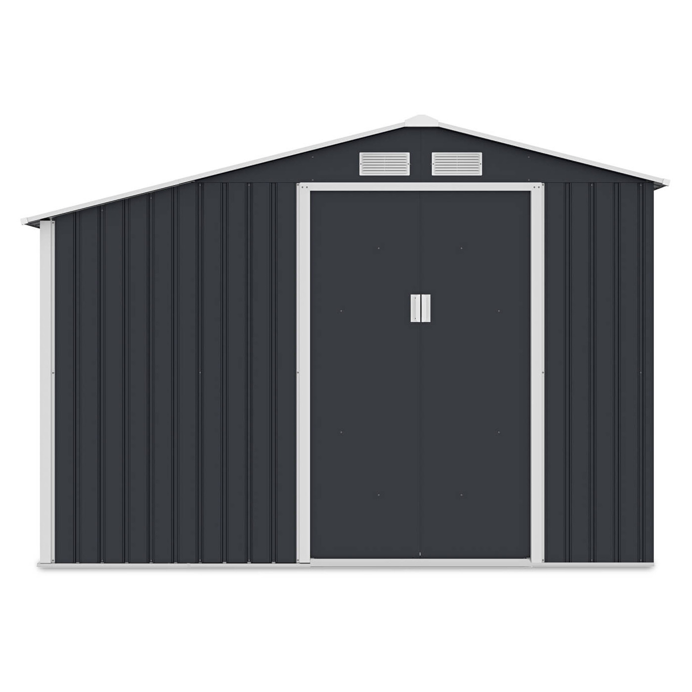 Domek narzędziowy z drewutnią MADISON 278x191cm Cold Grey - Hardmaister