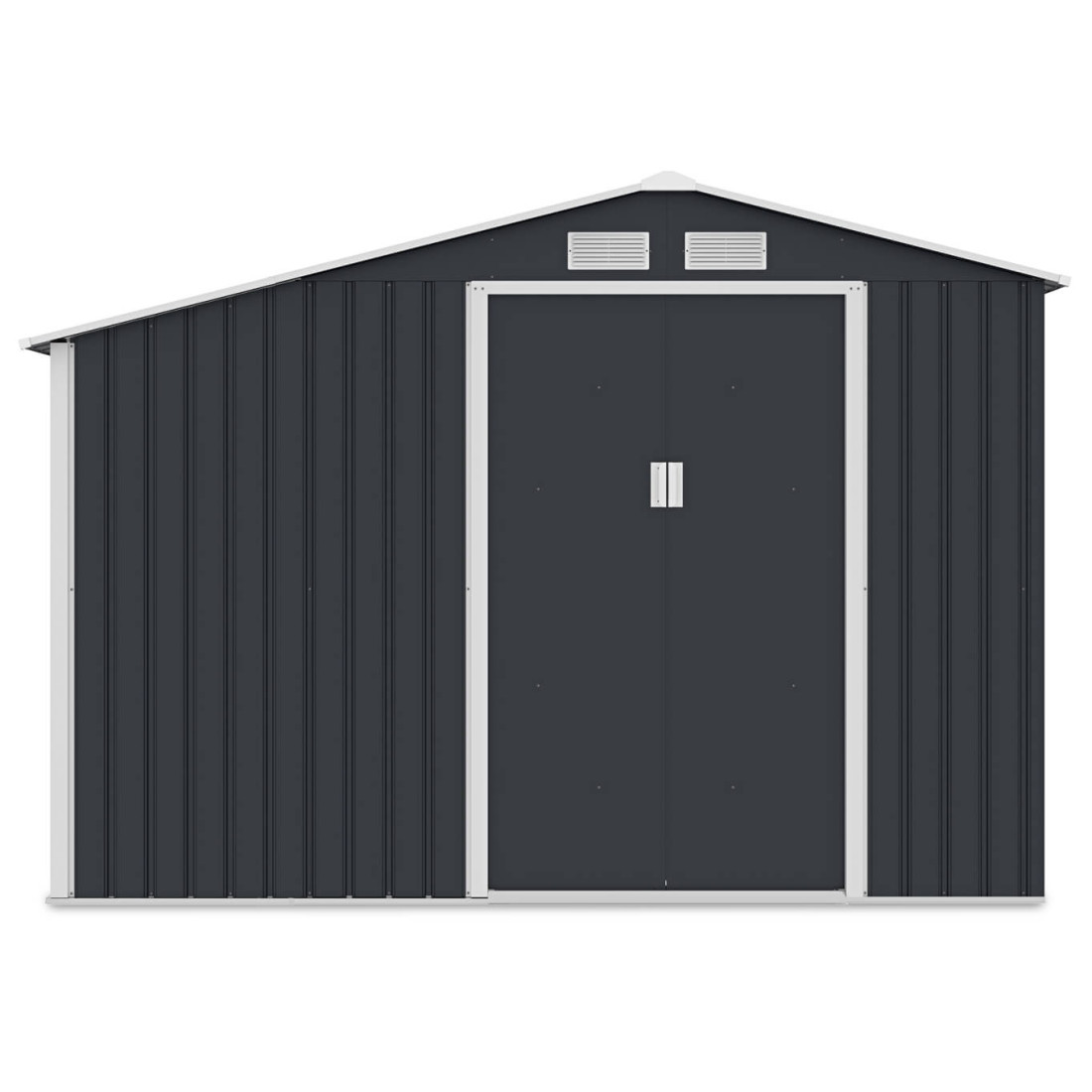 Domek narzędziowy z drewutnią MADISON 278x191cm Cold Grey - Hardmaister