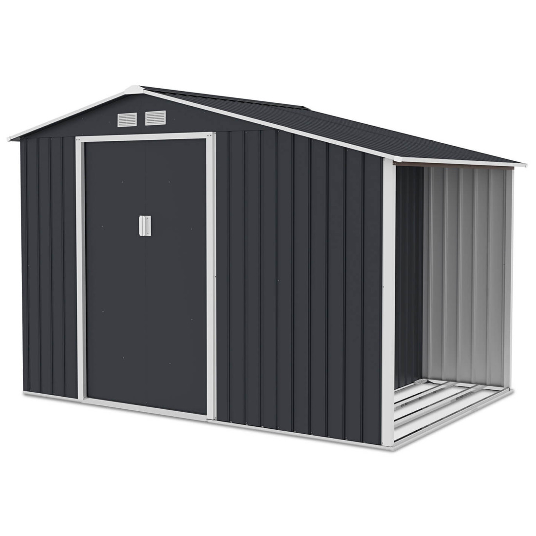 Stojak na drewno w domku ogrodowym MADISON 278x191cm Cold Grey - Hardmaister