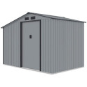 MADISON 9x6 METAL SHED LIGHT GREY