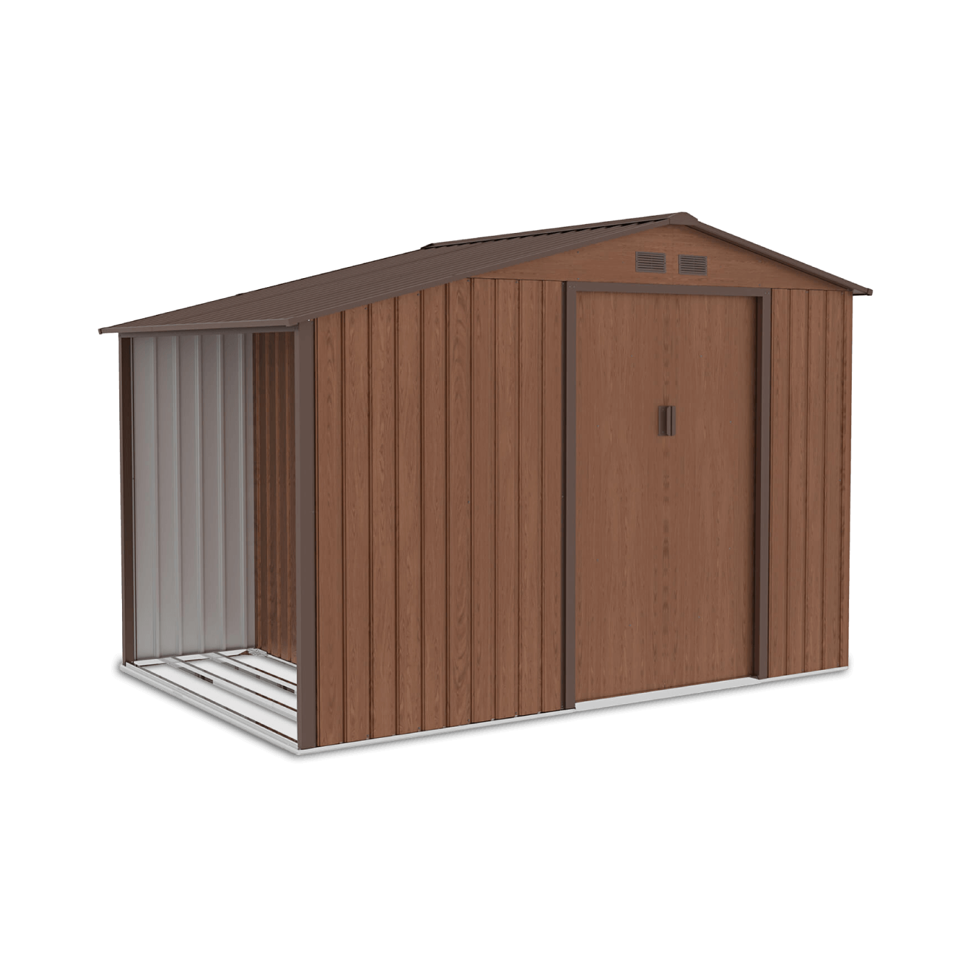 MADISON 9x6 WALNUT METAL SHED