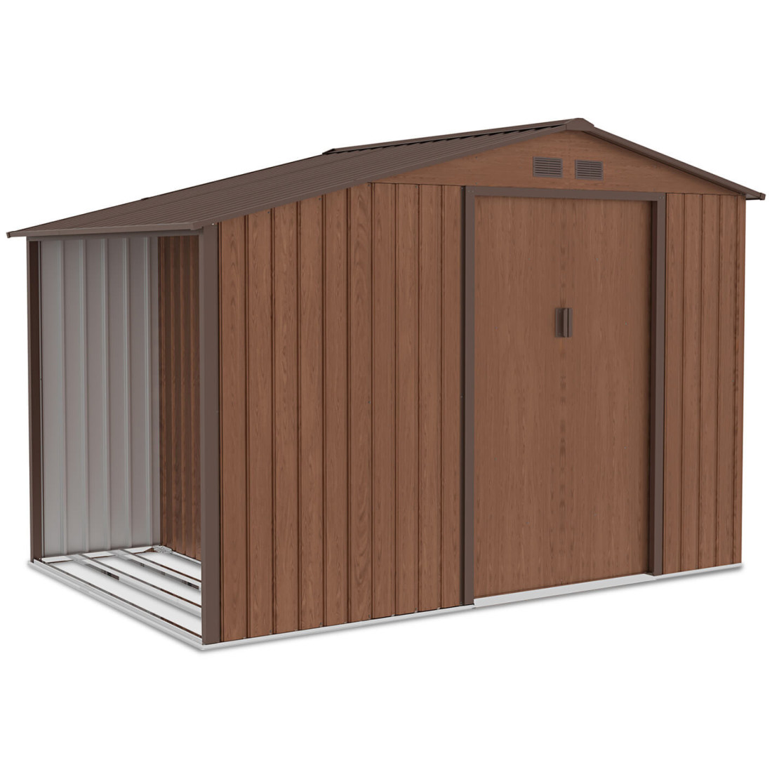 Domek na narzędzia i drewno MADISON 278x191cm Walnut - Hardmaister