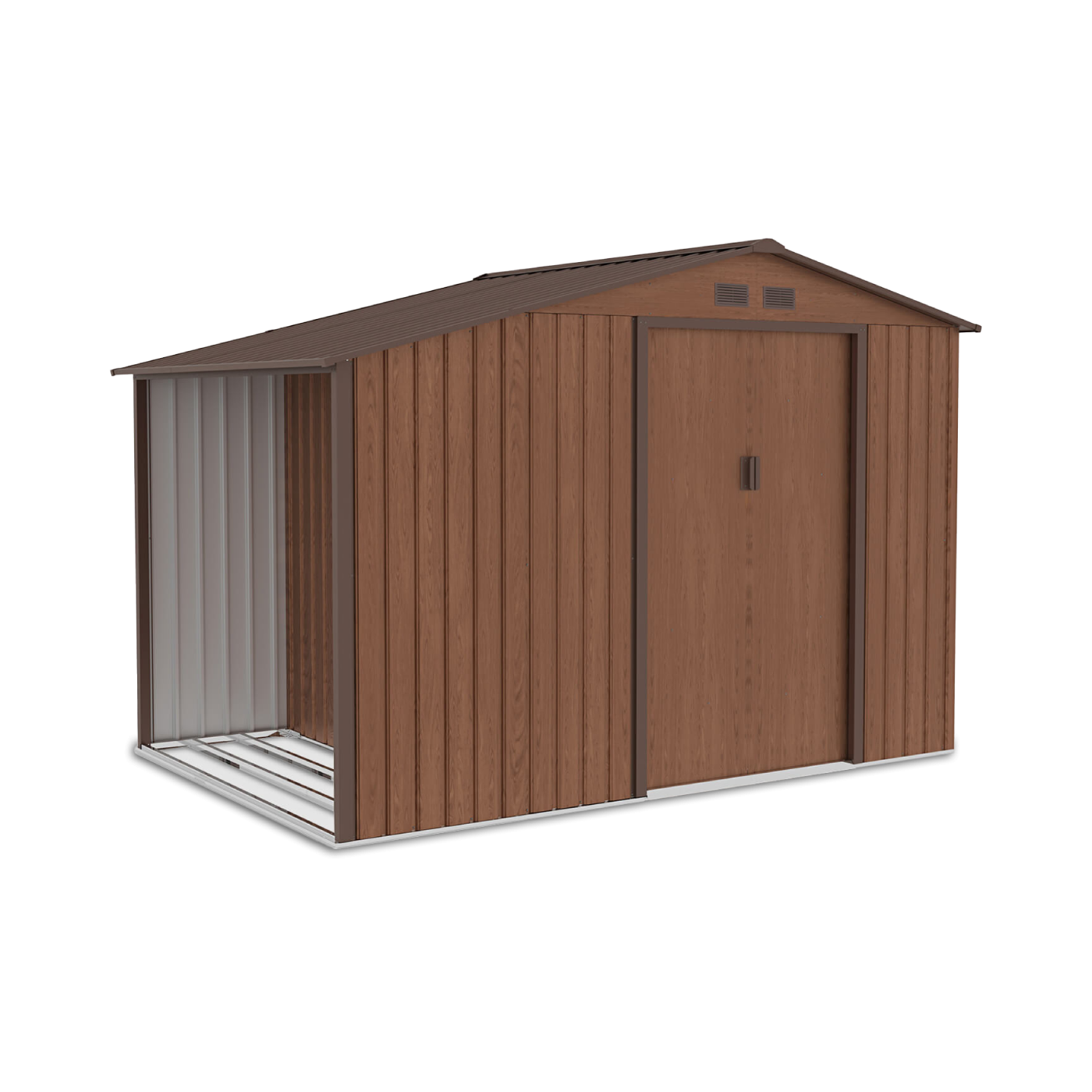 Domek ogrodowy z drewutnią MADISON 278x191cm Walnut - Hardmaister