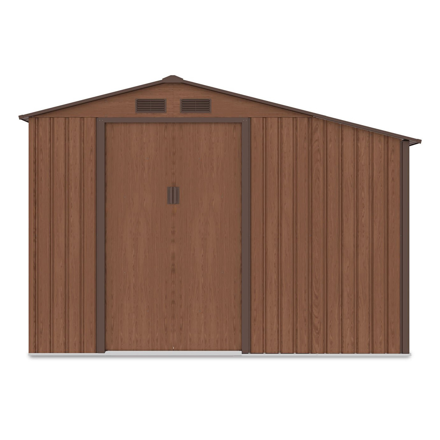 Domek narzędziowy z drewutnią MADISON 278x191cm Walnut - Hardmaister