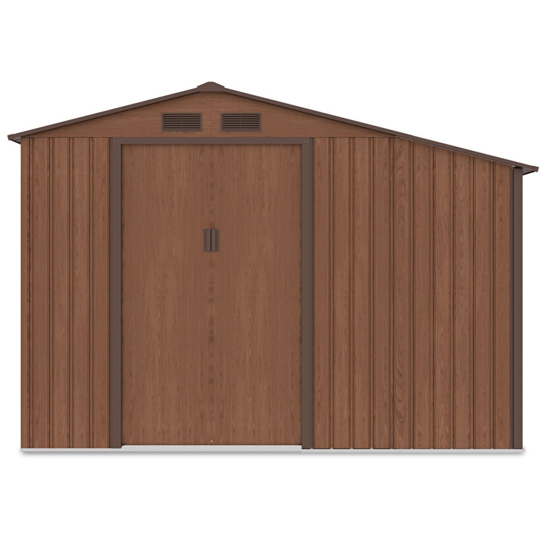 Domek narzędziowy z drewutnią MADISON 278x191cm Walnut - Hardmaister