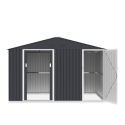 Funkcjonalny domek metalowy FALCON Cold Grey - Hardmaister odporny na czynniki zewnętrzne