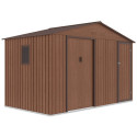 Trwały domek ogrodowy FALCON Walnut wykonany z galwanizowanej i cynkowanej stali