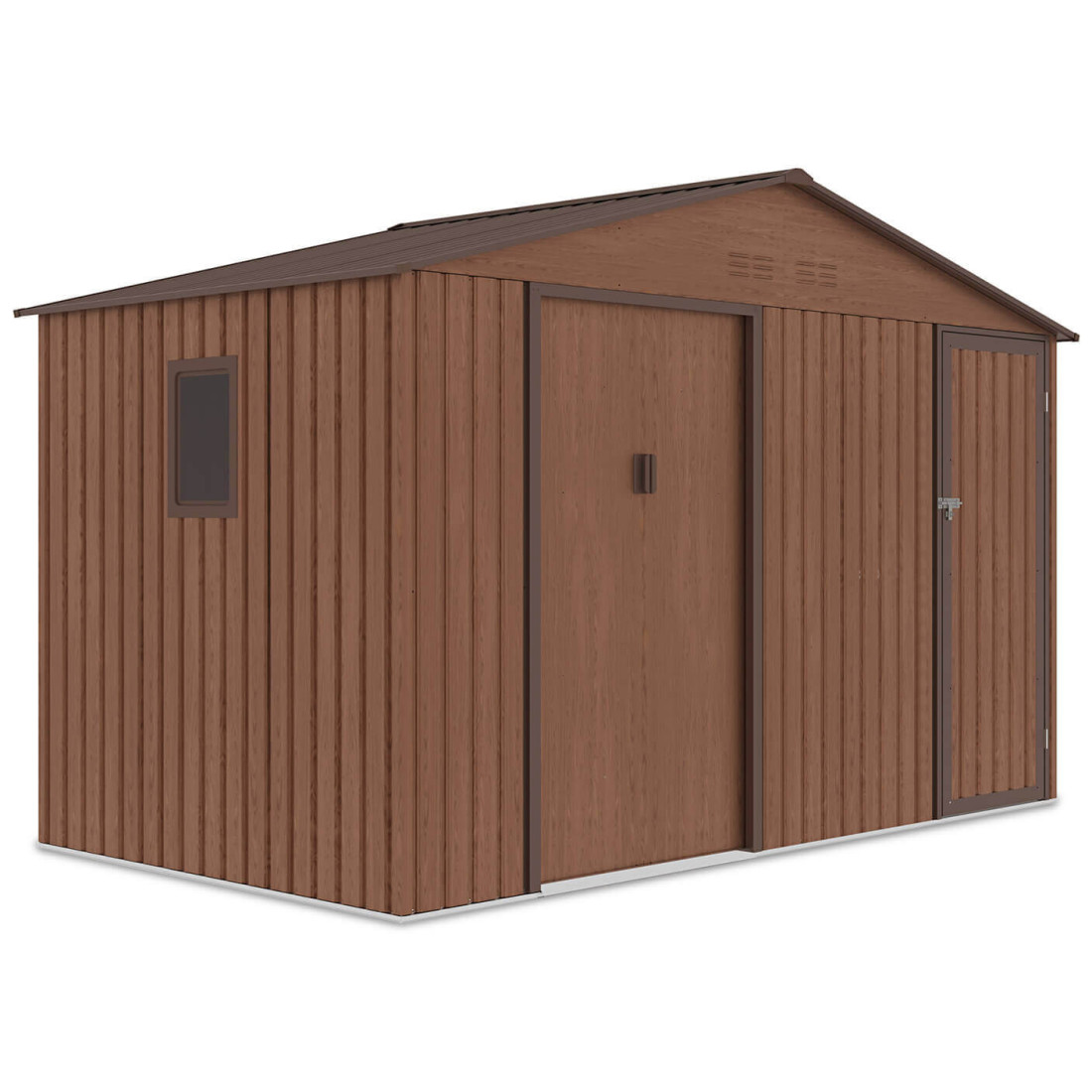 Trwały domek ogrodowy FALCON Walnut wykonany z galwanizowanej i cynkowanej stali