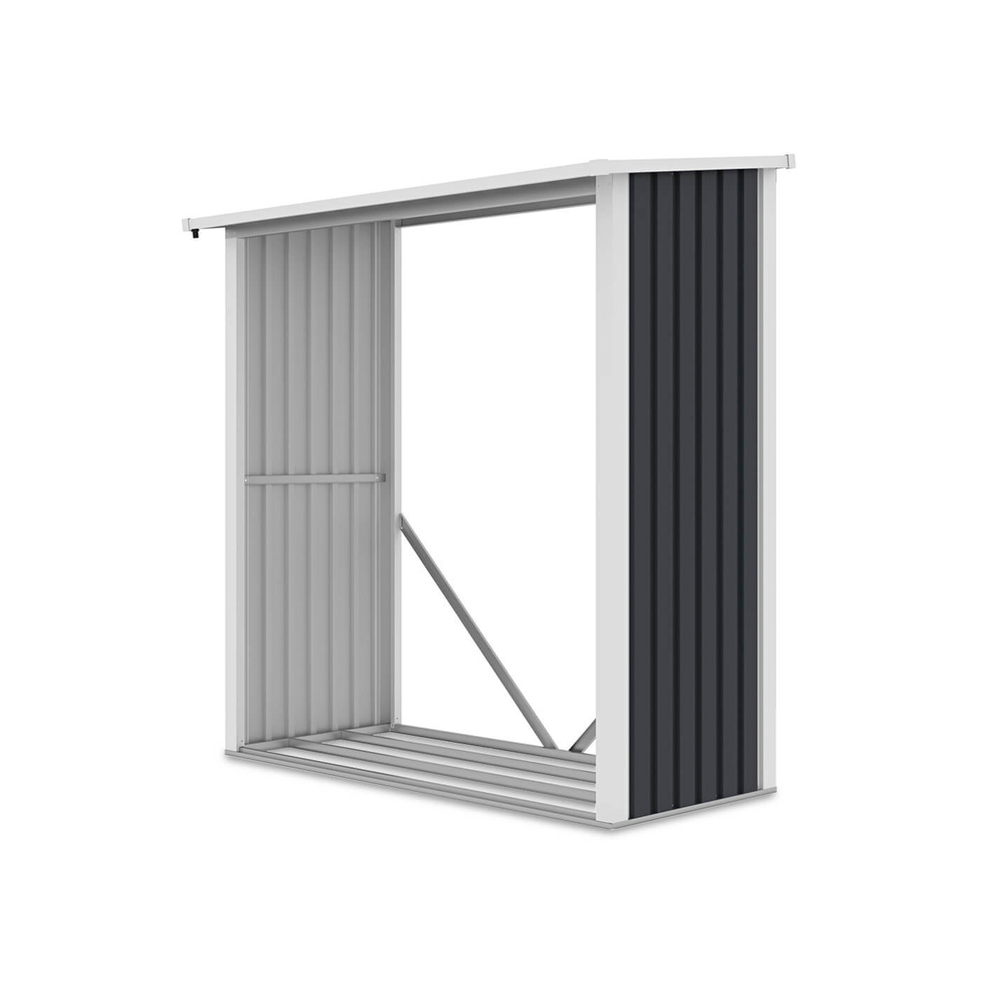 Pojemna i wygodna drewutnia ogrodowa DENVER o wymiarach 182x89cm