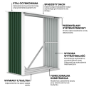 Najważniejsze cechy drewutni, stojaka na drewno Denver 182x89cm Green Hardmaister