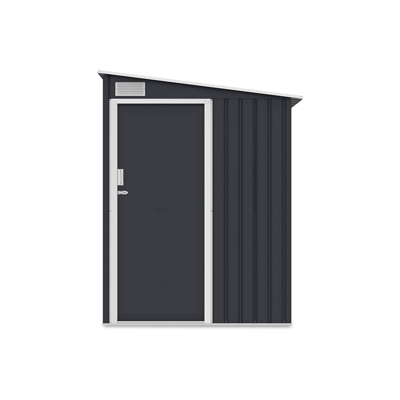 Przednia ściana i drzwi domku narzędziowego JASPER 150x194cm cold grey