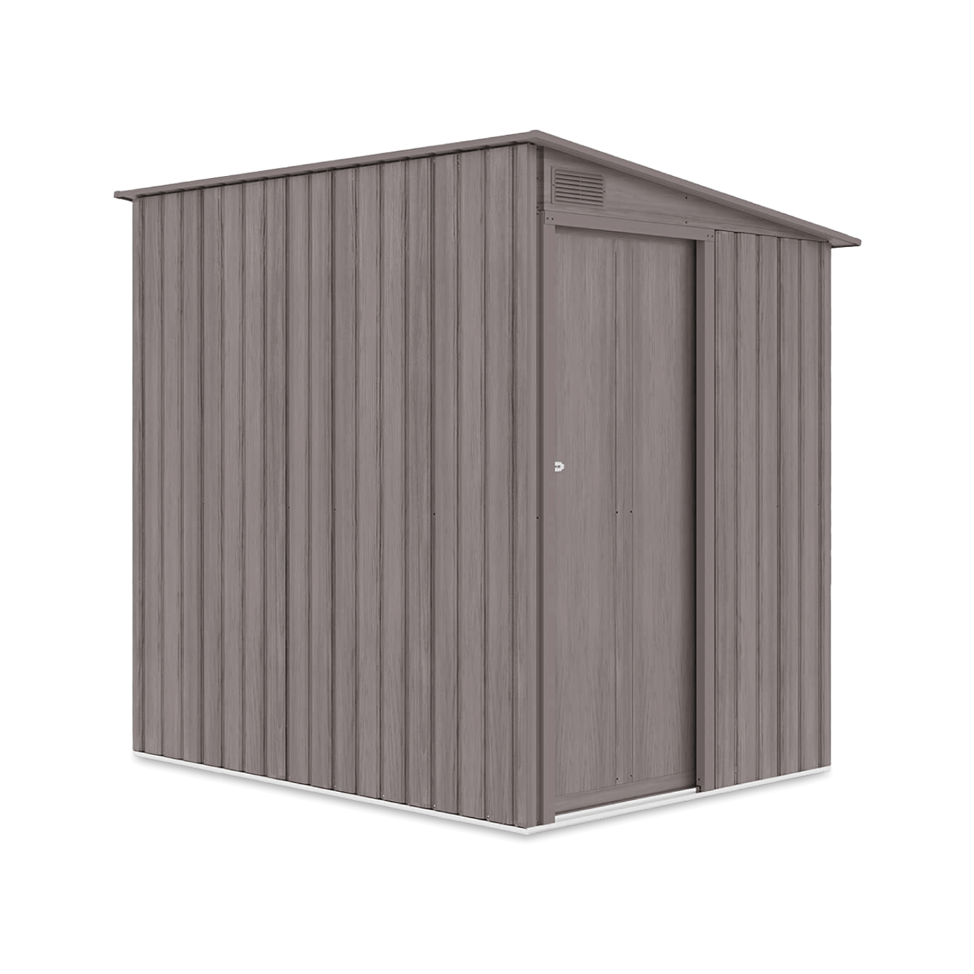 domek narzędziowy w kolorze jasnego drewna z ukośnym dachem