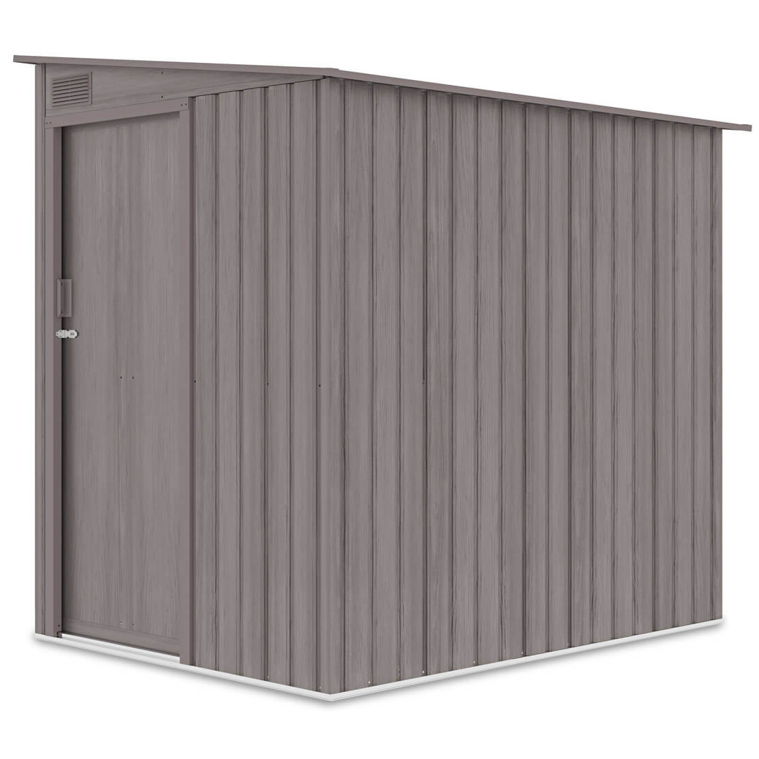 Zdjęcie bocznej ściany i frontowe drzwi domku ogrodowego JASPER 150x194cm