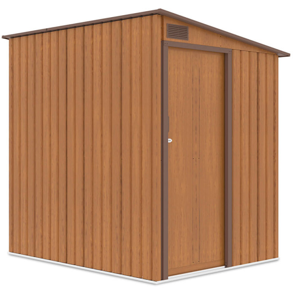 Domek ogrodowy JASPER 150x194cm Oak Brown lewa strona domku