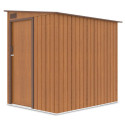 Boczna ściana domku ogrodowego JASPER 150x194cm w kolorze brązowego dębu 