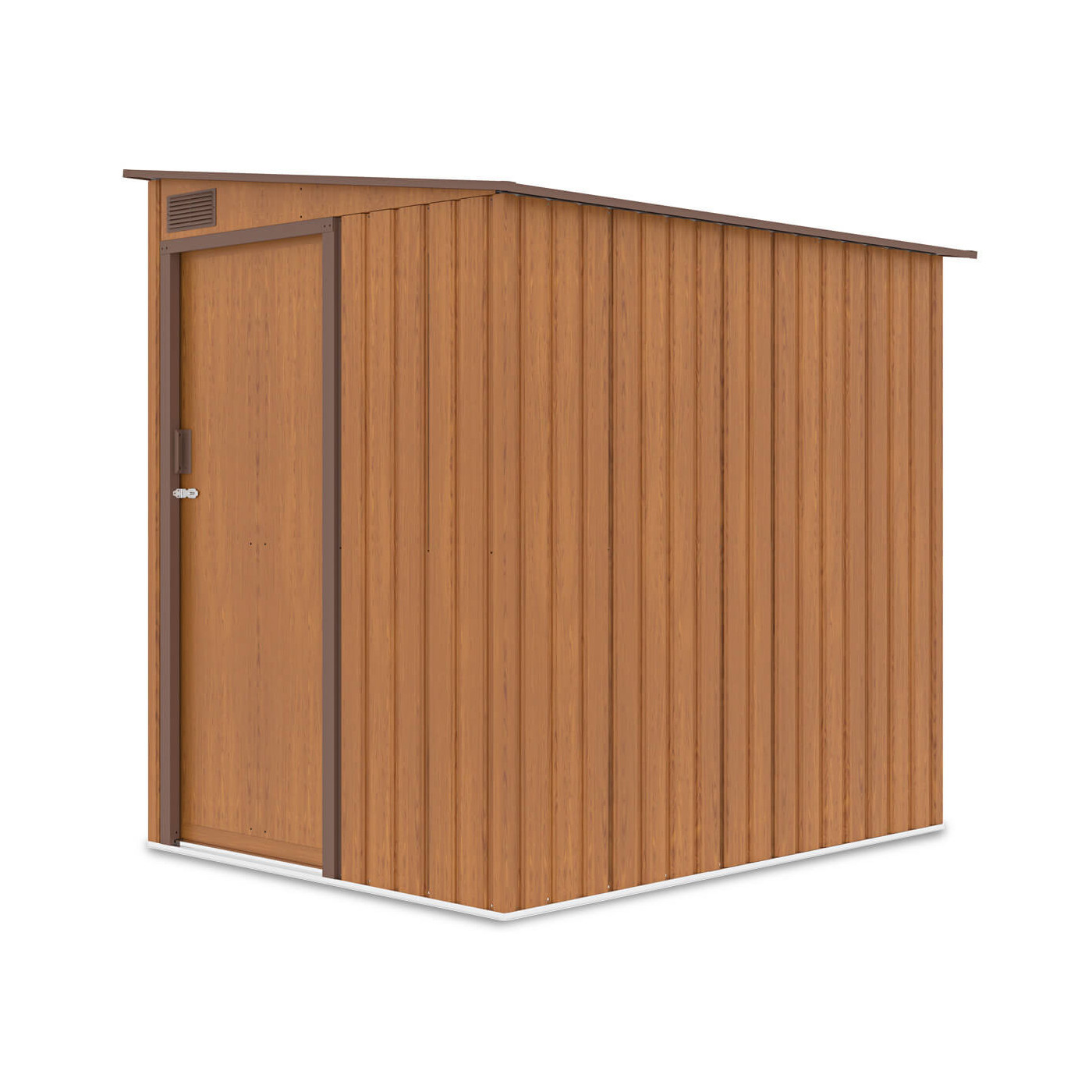 Boczna ściana domku ogrodowego JASPER 150x194cm w kolorze brązowego dębu 