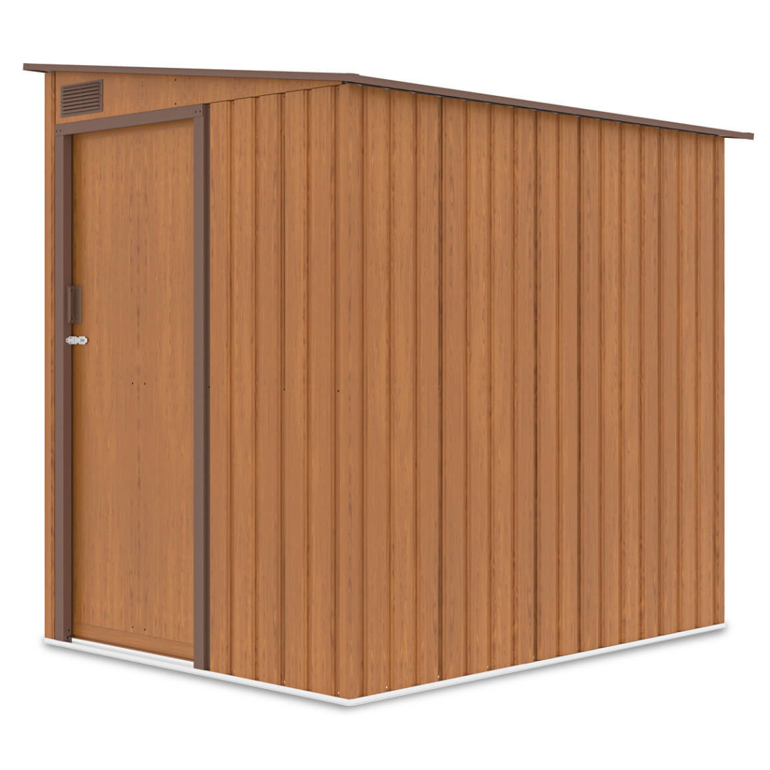 Boczna ściana domku ogrodowego JASPER 150x194cm w kolorze brązowego dębu 
