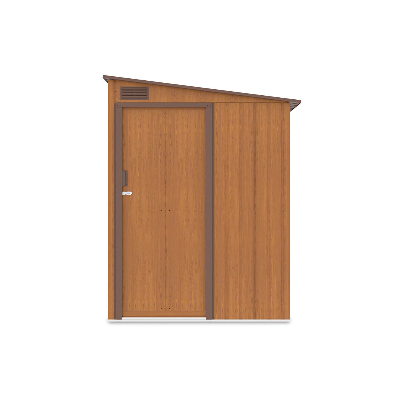 Frontowa strona szopy narzędziowej JASPER 150x194cm oak brown Hardmaister 