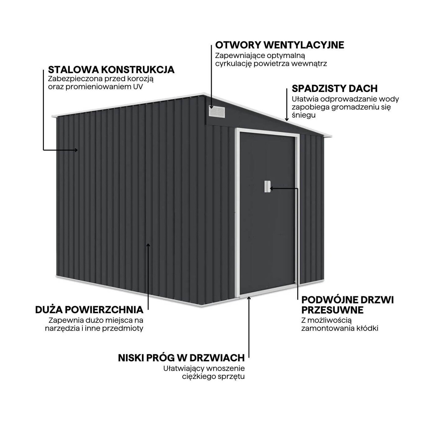 Grafika z cechami i detalami domku na narzędzia JASPER 214x257cm Cold Grey