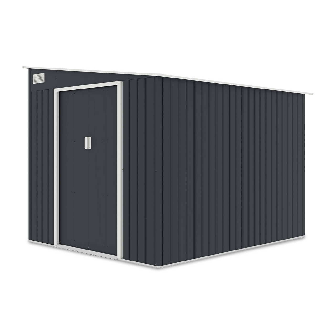 Zdjęcie lewej strony domku narzędziowego JASPER 214x257cm Cold Grey