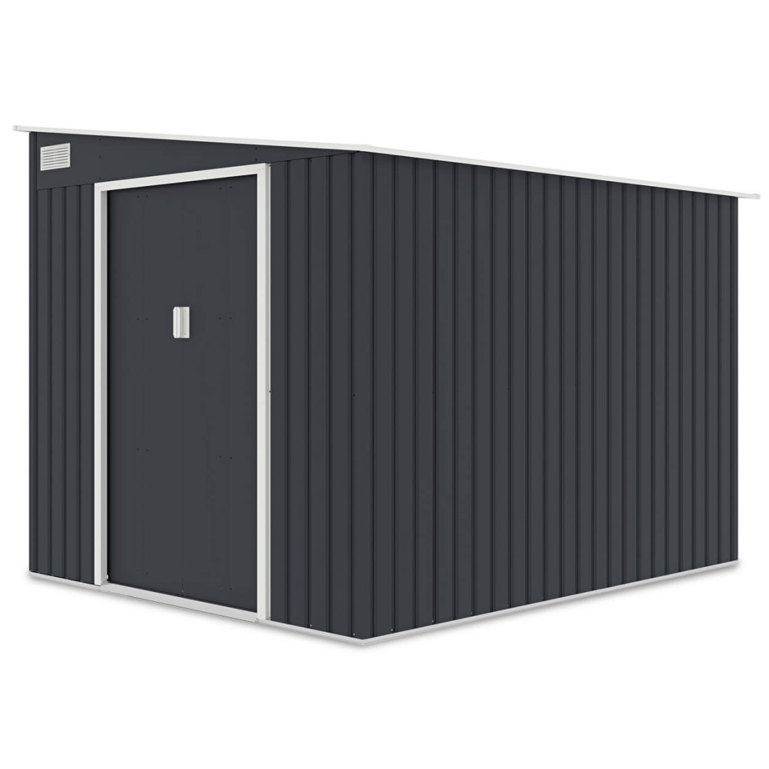 Zdjęcie lewej strony domku narzędziowego JASPER 214x257cm Cold Grey