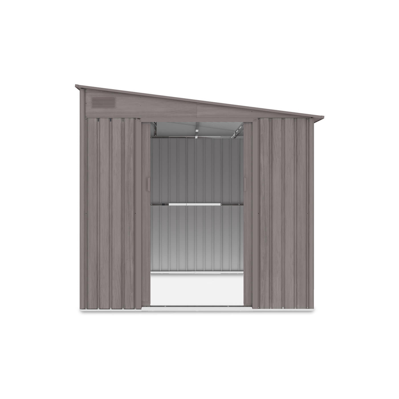 Szopa ogrodowa z otwartymi drzwiami, wariant z spadkiem dachu na prawą stronę Jasper 214x257cm Light Wood