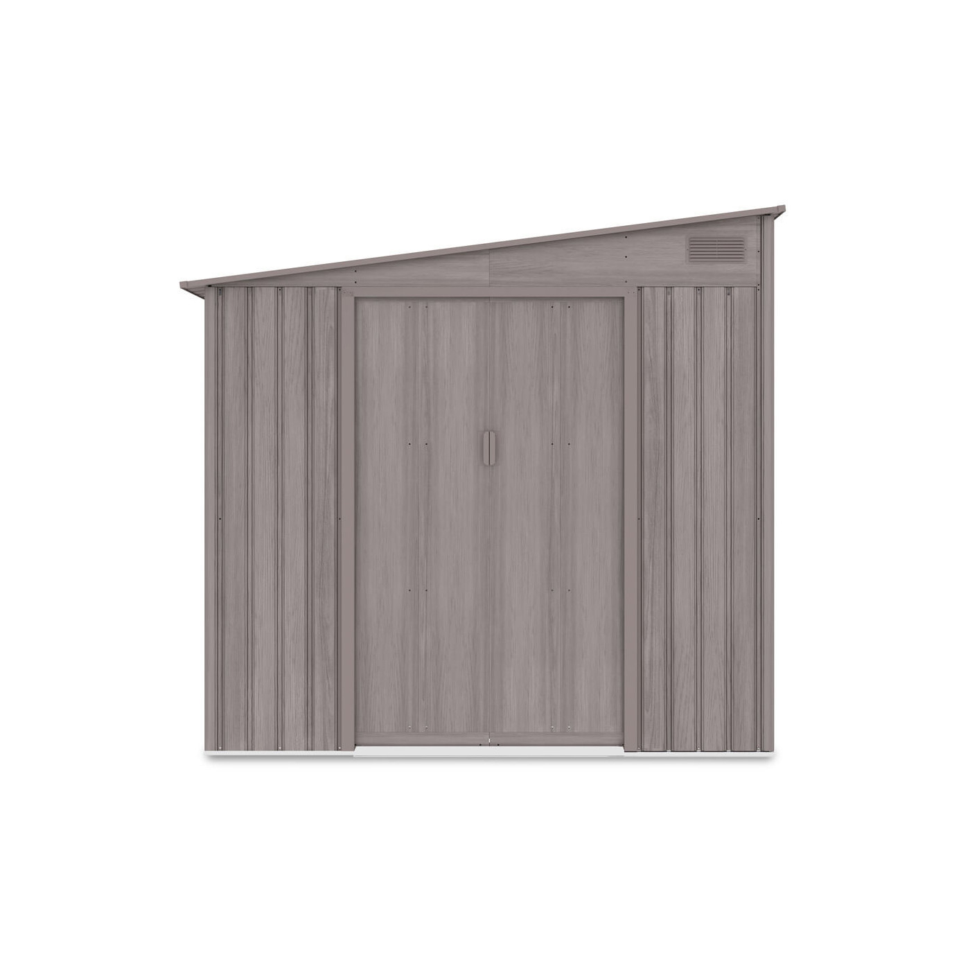 Przód szopy ogrodowej Jasper 214x257cm Light Wood z dachem pochylonym na lewą stronę