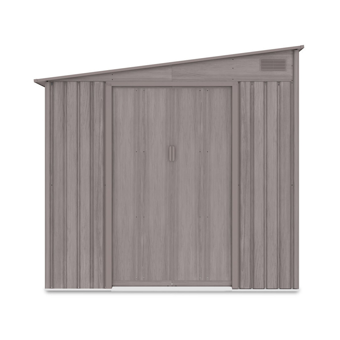 Przód szopy ogrodowej Jasper 214x257cm Light Wood z dachem pochylonym na lewą stronę