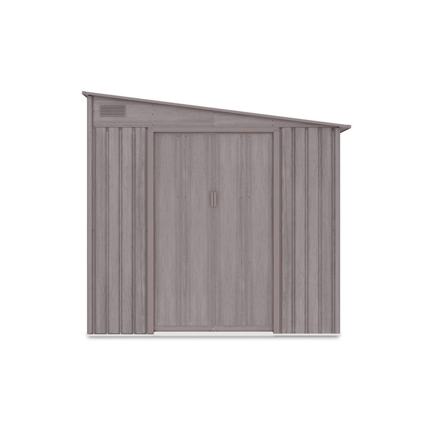 Przód domku narzędziowego Jasper 214x257cm Light Wood z dachem pochylonym na prawą stronę