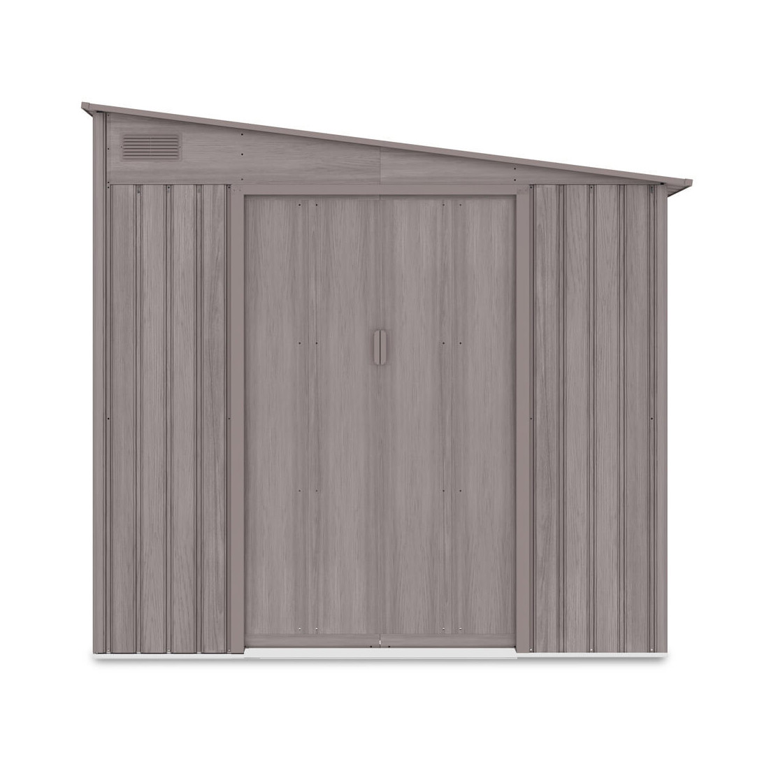 Przód domku narzędziowego Jasper 214x257cm Light Wood z dachem pochylonym na prawą stronę