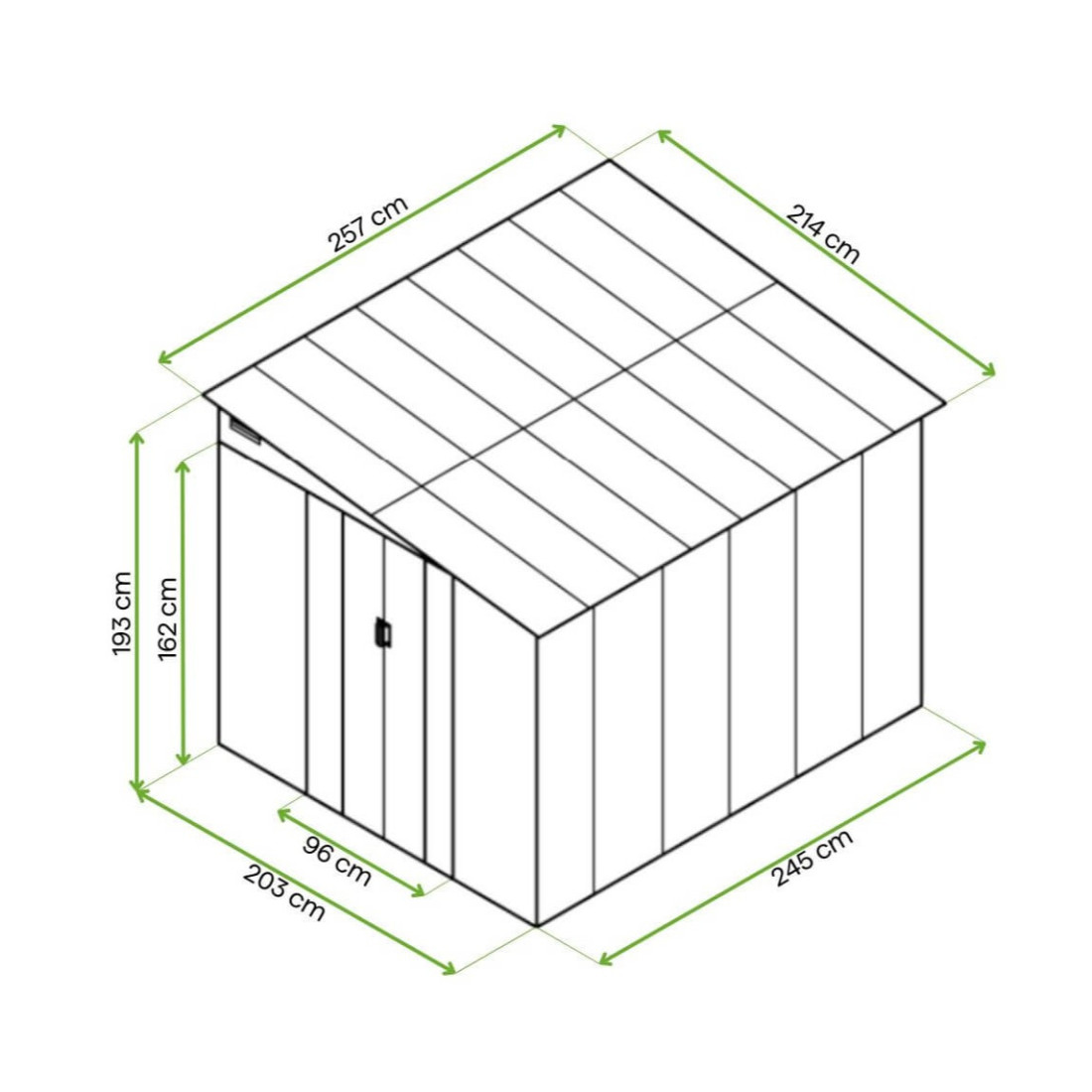 Rycina z wymiarami JASPER 214x257cm Oak Brown