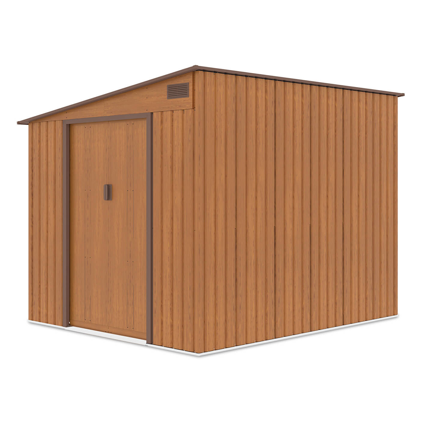 Zdjęcie prawej strony domku narzędziowego JASPER 214x257cm Oak Brown