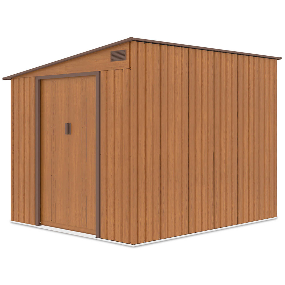 Zdjęcie prawej strony domku narzędziowego JASPER 214x257cm Oak Brown