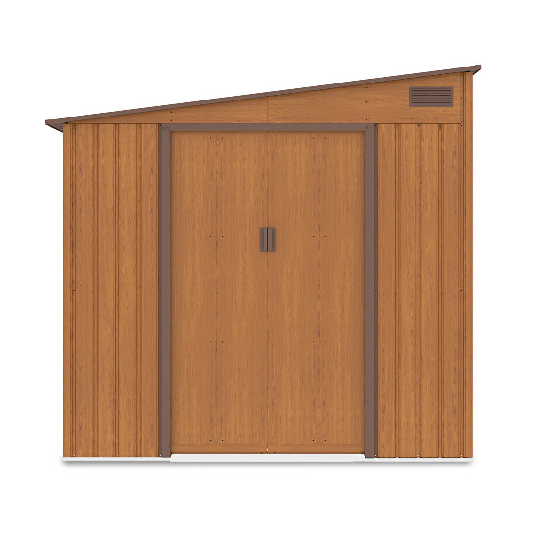 Widok na drzwi domku na narzędzia JASPER 214x257cm Oak Brown