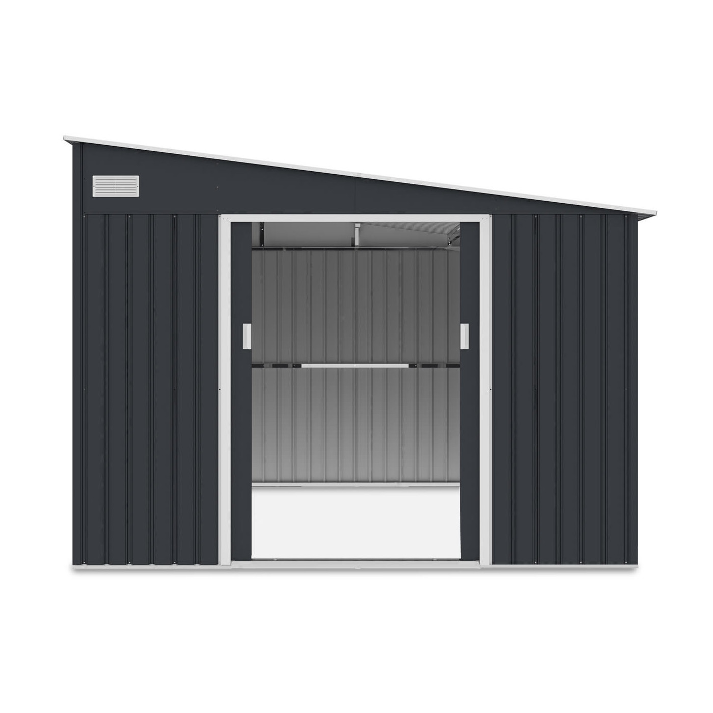 Widok wnętrze domku narzędziowego JASPER 279x321cm Cold Grey