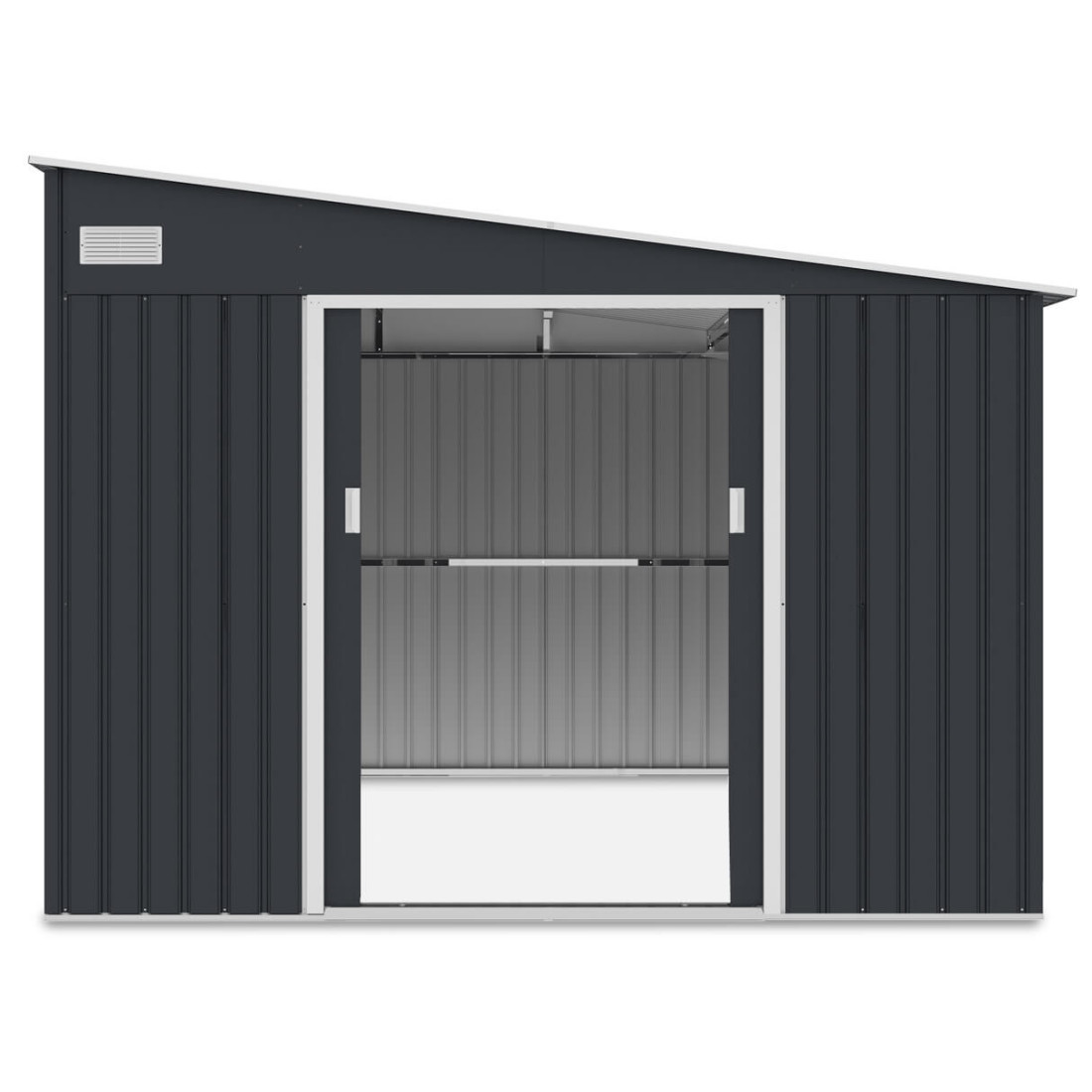 Widok wnętrze domku narzędziowego JASPER 279x321cm Cold Grey