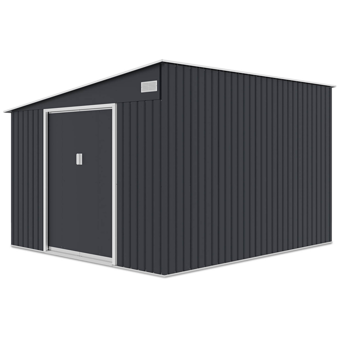 Prawa strona domku narzędziowego Jasper 279x321cm Cold Grey z dachem pochylonym na lewo