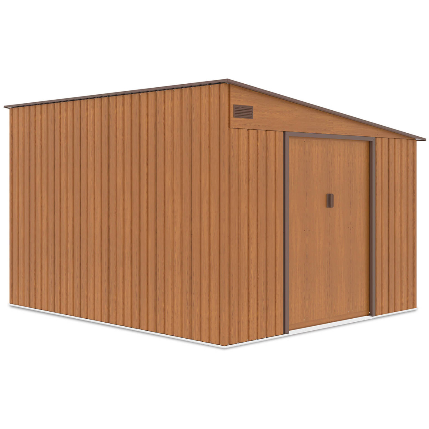 Widok na lewą stronę domku ogrodowego Jasper z dachem pochylonym na prawo